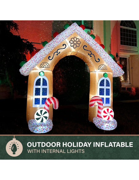 Arco de Jengibre Inflable 2.44 m Fraser Hill Farm con Luces LED