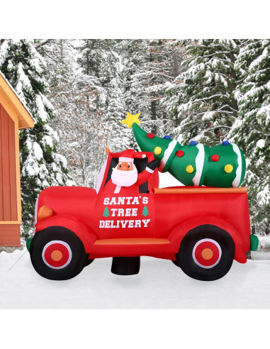 Camión Pickup Inflable de Navidad 6 Pies Fraser Hill Farm