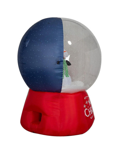 Globo de Nieve Inflable Gemmy 182 cm Santa y Muñeco de Nieve