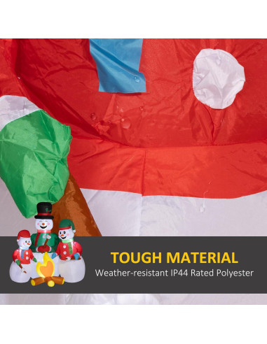 Muñeco de Nieve Inflable 1.36 kg Outsunny 5 pies con LED