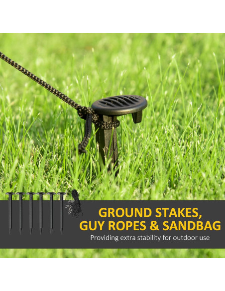 Muñeco de Nieve Inflable 1.36 kg Outsunny 5 pies con LED