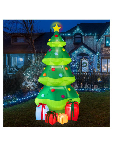 Árbol de Navidad Inflable 3.05m con Luces LED y Estrella