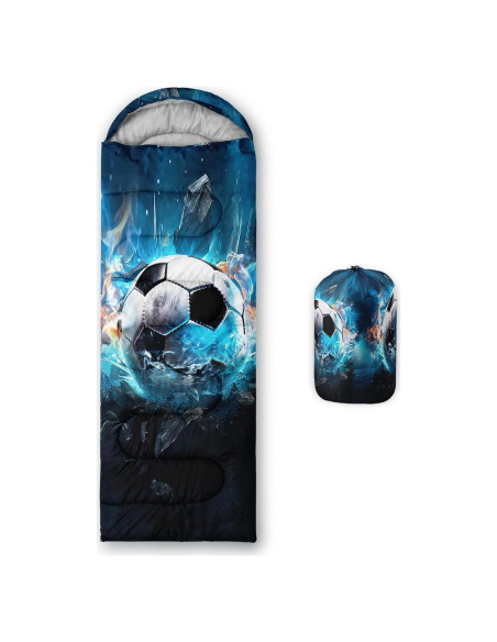 Saco de dormir UEVBF para niños, impermeable y compacto 228.6x81.3cm