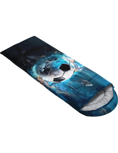 Saco de dormir UEVBF para niños, impermeable y compacto 228.6x81.3cm 2