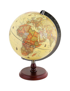 Globo Antiguo ANNOVA 25 cm con Base de Madera Caoba 2