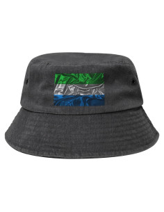 Sombrero de Cubo Unisex KCNSEZA Algodón Bandera Sierra Leona