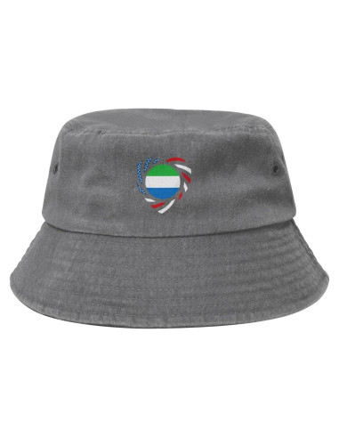 Sombrero de Cubo Unisex KCNSEZA Algodón Lavado Gris