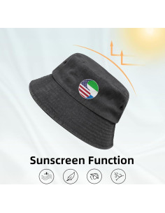 Sombrero de Cubo Unisex Algodón Yin Yang América Sierra Leona 2