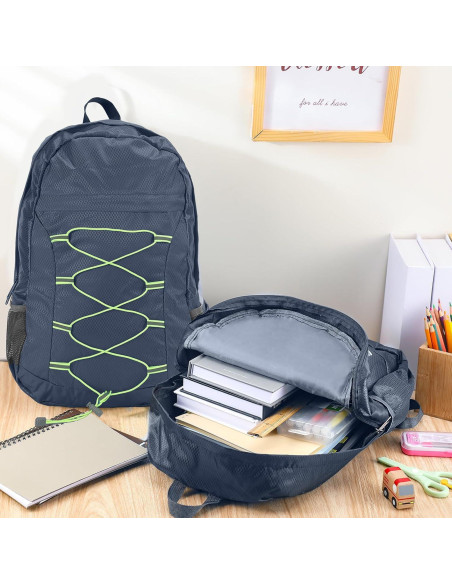 12 Mochilas Plegables Azules Dansydaisy 43 cm para Viajes