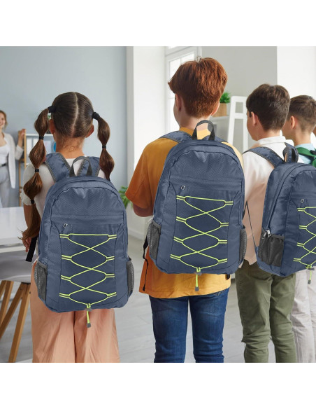 12 Mochilas Plegables Azules Dansydaisy 43 cm para Viajes