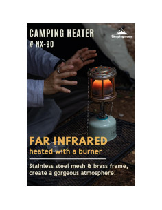 Calentador Infrarrojo Lejano Campingmoon NX-90 con Malla de Acero 2