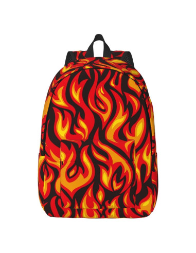 Mochila Lona Cool Fire 15" para Niños y Adultos - Ligera