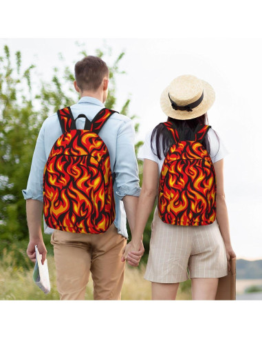 Mochila Lona Cool Fire 15" para Niños y Adultos - Ligera