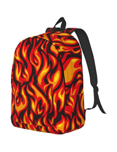 Mochila Lona Cool Fire 15" para Niños y Adultos - Ligera