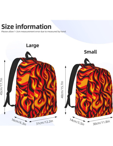 Mochila Lona Cool Fire 15" para Niños y Adultos - Ligera
