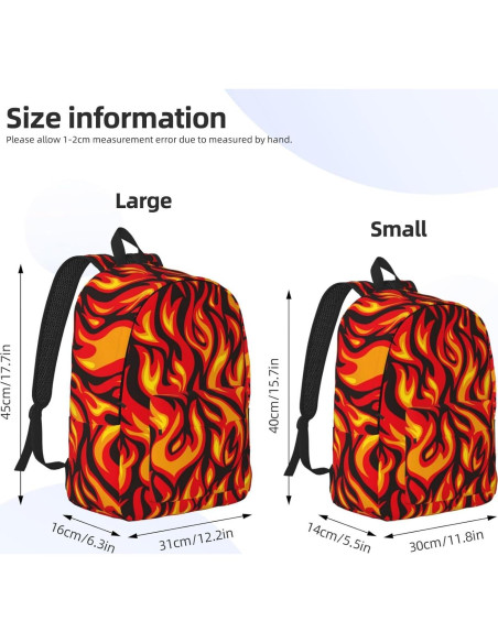 Mochila Lona Cool Fire 15" para Niños y Adultos - Ligera