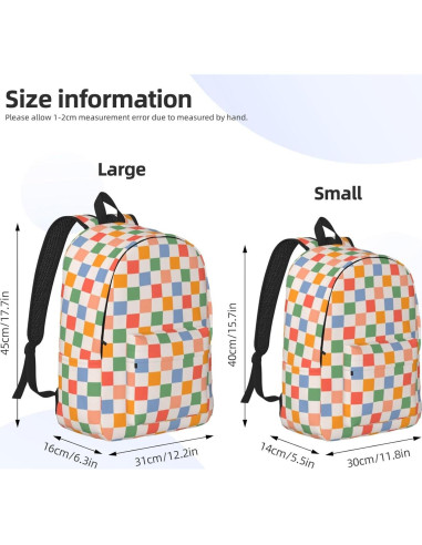 Mochila Lona Retro Vintage 15" GVGOAGL para Niños y Adultos