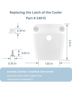 Pernos y Cierres de Repuesto HQAPR para Enfriadores Igloo 50-165 Qt 2
