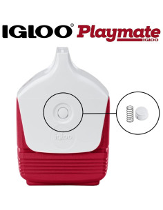 Botón y Resorte de Reemplazo Igloo para Cooler Playmate 2