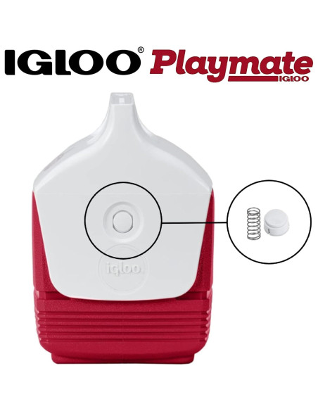 Botón y Resorte de Reemplazo Igloo para Cooler Playmate