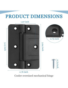 Bisagra mecánica sobredimensionada negra Igloo 150-165 QT 2