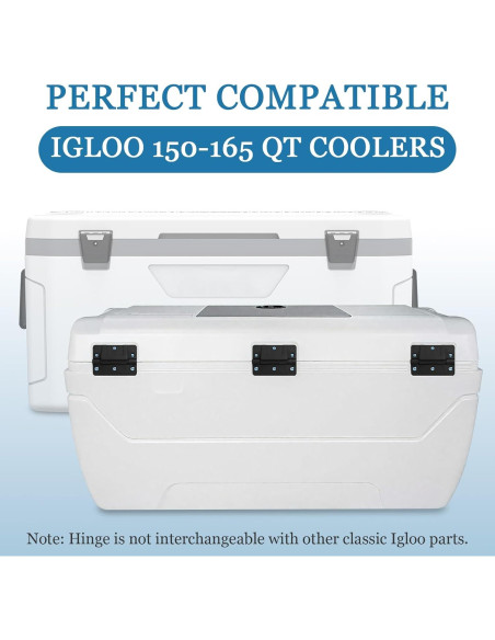 Bisagra mecánica sobredimensionada negra Igloo 150-165 QT