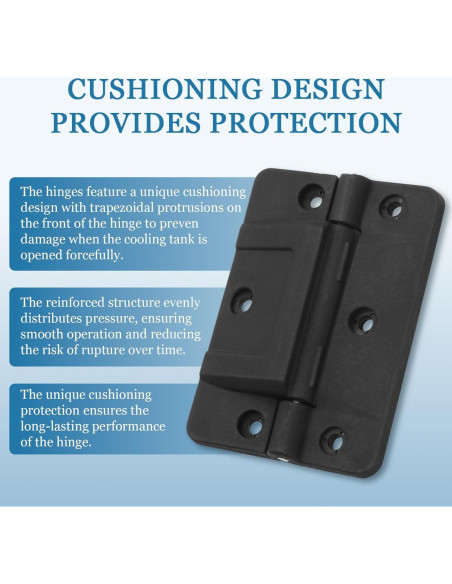 Bisagra mecánica sobredimensionada negra Igloo 150-165 QT