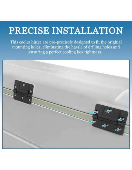 Bisagra mecánica sobredimensionada negra Igloo 150-165 QT