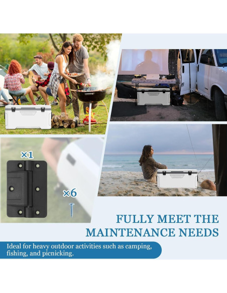 Bisagra mecánica sobredimensionada negra Igloo 150-165 QT