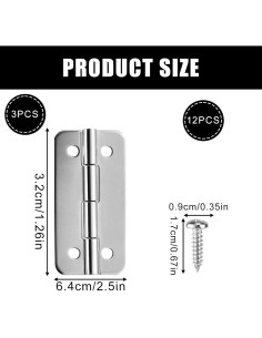 BOXOB 3 Piezas Bisagras Acero Inoxidable para Enfriadores Igloo 2