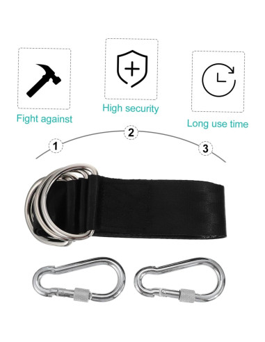 Kit de Suspensión de Hamaca Milisten - Correas Duraderas 200cm