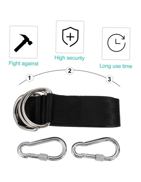 Kit de Suspensión de Hamaca Milisten - Correas Duraderas 200cm