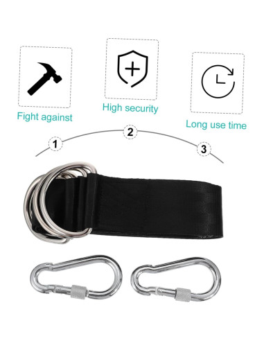 Cintas de Hamaca Happyyami 2 Piezas Alta Resistencia 200x4.8cm