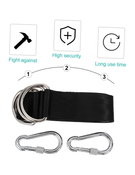 Cintas de Hamaca Happyyami 2 Piezas Alta Resistencia 200x4.8cm