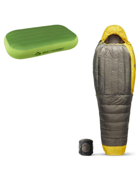 Sistema de Sueño Sea to Summit: Almohada Aeros y Saco Plumas