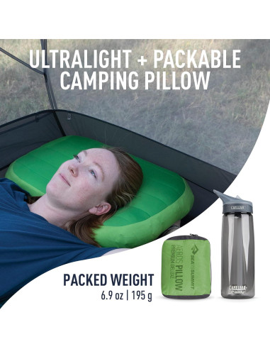 Sistema de Sueño Sea to Summit: Almohada Aeros y Saco Plumas