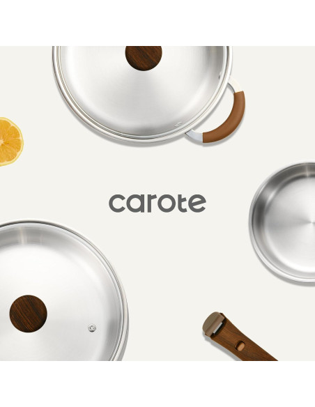 Juego de Utensilios de Cocina CAROTE 10 Piezas Acero Inoxidable