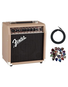 Amplificador Fender Acoustasonic 15 con Cable y Accesorios