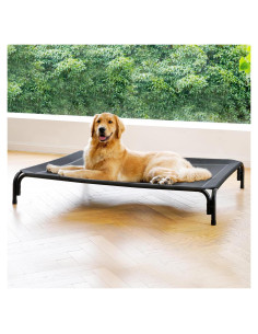 Cama Elevada para Perros DOPEDIO 110x81 cm Negra Antideslizante