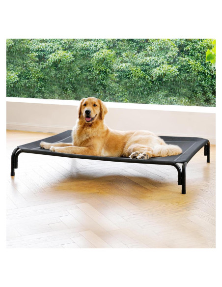 Cama Elevada para Perros DOPEDIO 110x81 cm Negra Antideslizante