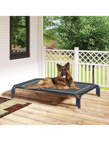 Cama Elevada para Perros DOPEDIO 110x81 cm Negra Antideslizante