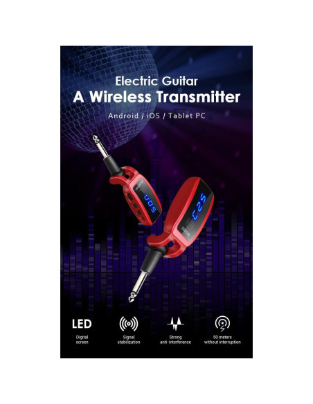 Micrófono Inalámbrico Arklove 1/4" (6.35mm) para Guitarra