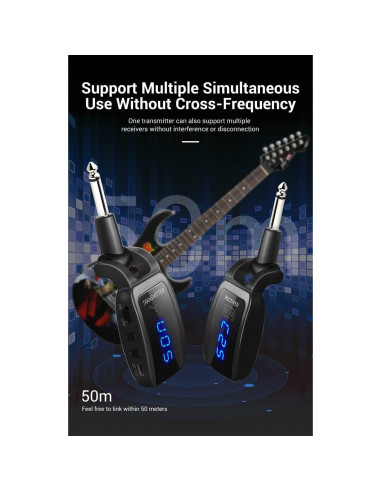 Micrófono Inalámbrico Arklove 1/4" (6.35mm) para Guitarra