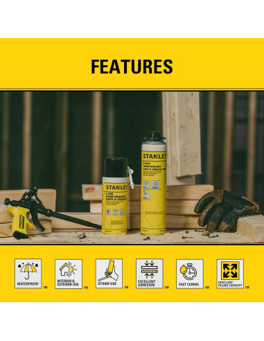 Sellador de Espuma Stanley F905P 2x24 Oz - Aislante Impermeable