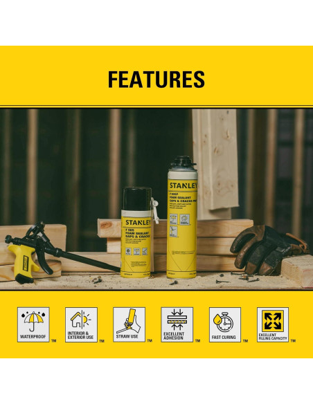Sellador de Espuma Stanley F905P 2x24 Oz - Aislante Impermeable