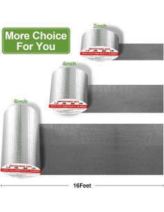 Cinta Butílica Impermeable PACKKA 20.32cm x 4.88m Sellado 2