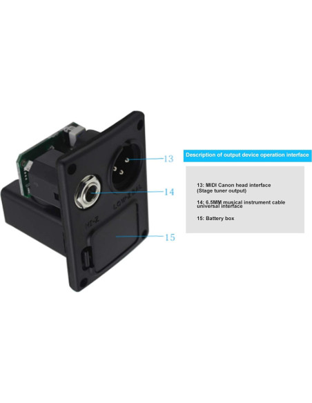 Ecualizador de Pastilla de Guitarra 5 Bandas con Pantalla LCD