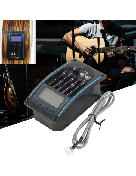 Ecualizador de Pastilla de Guitarra 5 Bandas con Pantalla LCD