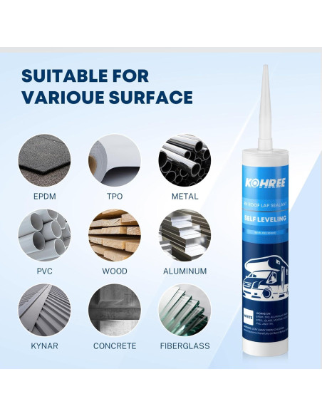 Sellador de Techo Autonivelante Kohree 4 Unidades 1.98 kg