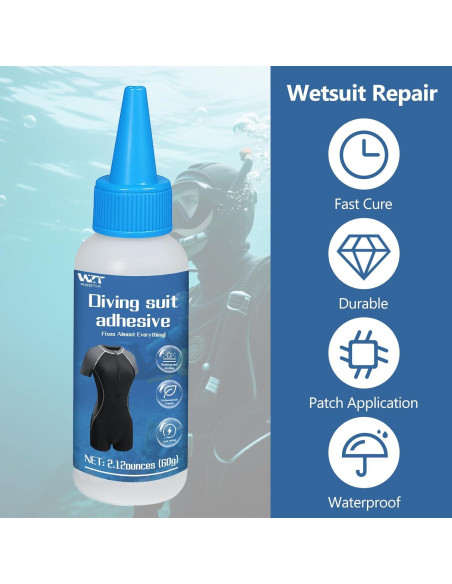 Kit de Reparación de Trajes de Neopreno DINGSEN 60g Adhesivo